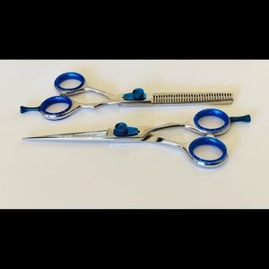 Professional Barber Hair Razor Edge Thinning Scissors Set/Kit Stainless Steel 6”